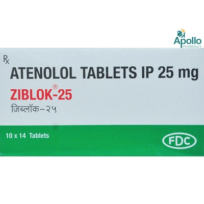 ZIBLOK 25MG TABLET, Pack of 14 TABLETS