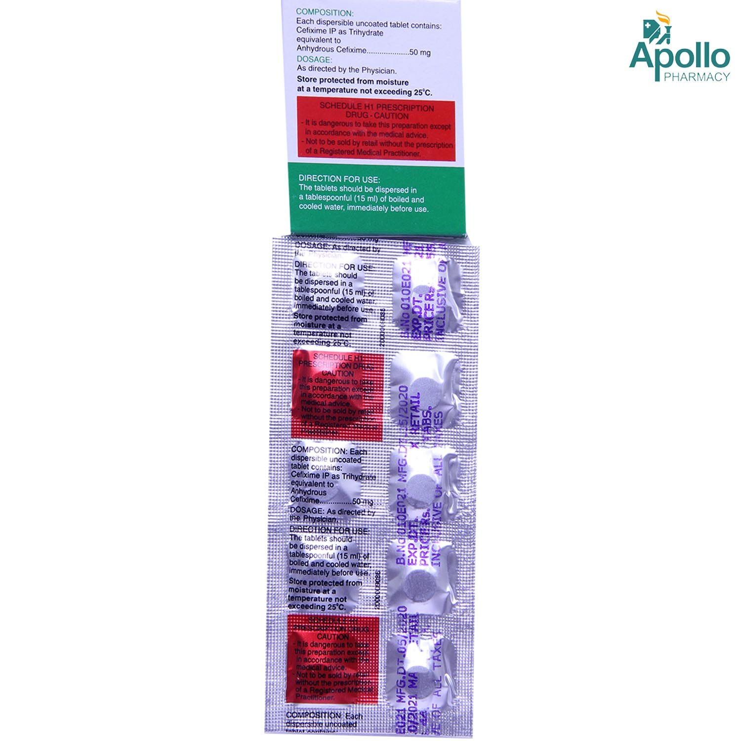 Zifi DT 50 mg Tablet 10's, Pack of 10 TABLETS Zifi DT 50 mg Tablet 10's, Pack of 10 TABLETS