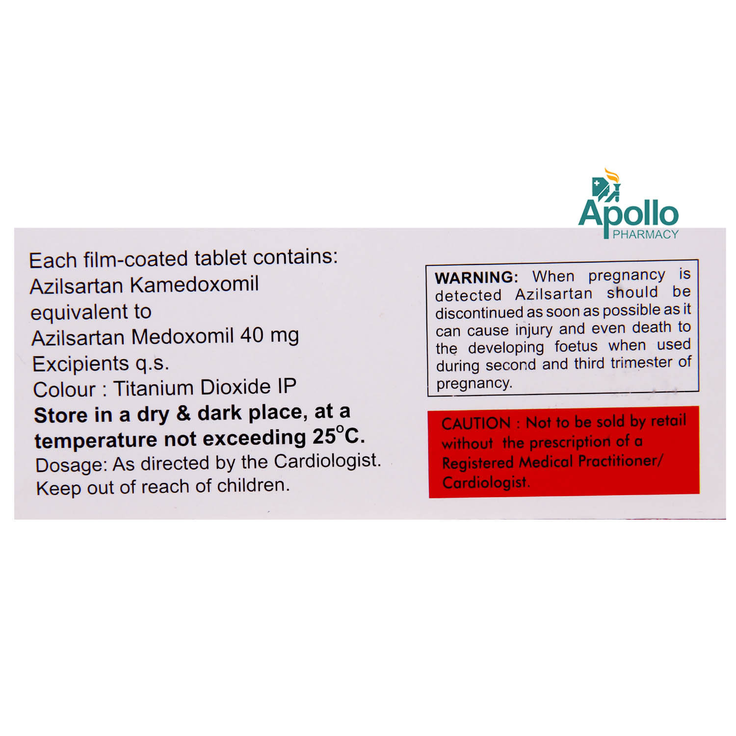 Zilarta 40 Tablet 10's, Pack of 10 TABLETS Zilarta 40 Tablet 10's, Pack of 10 TABLETS