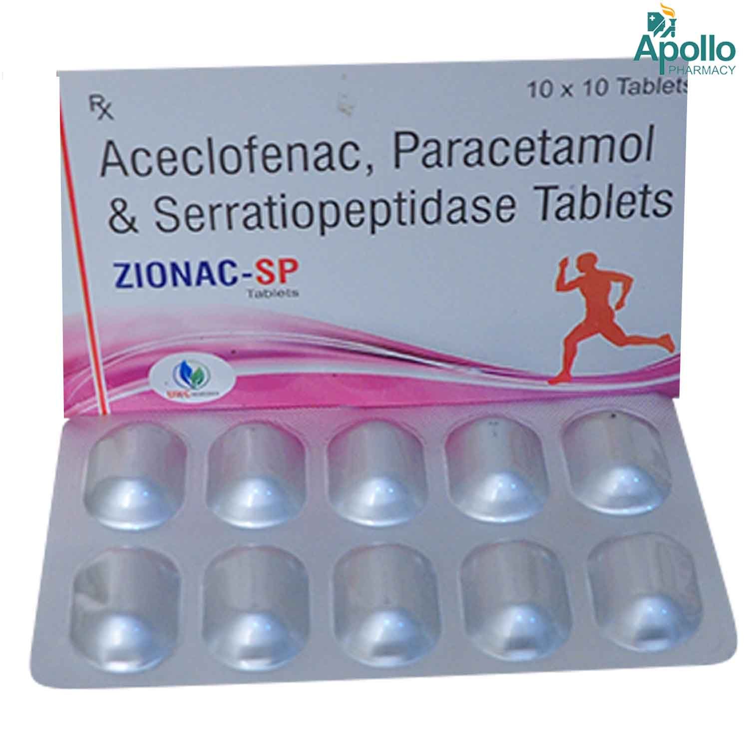 Zionac-Sp Tablet 10s, Pack of 10 TabletS Zionac-Sp Tablet 10s, Pack of 10 TabletS
