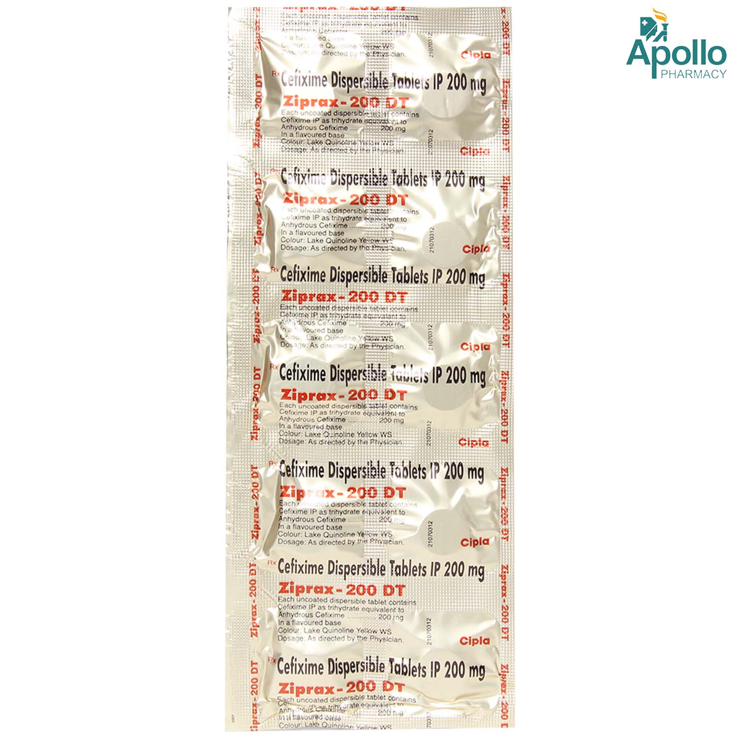 Ziprax 200 DT Tablet 10's, Pack of 10 TABLET DTS Ziprax 200 DT Tablet 10's, Pack of 10 TABLET DTS