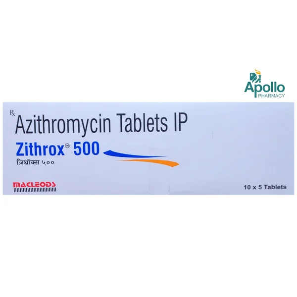 Zithrox 500 Tablet 5'S, Pack of 5 TABLETS