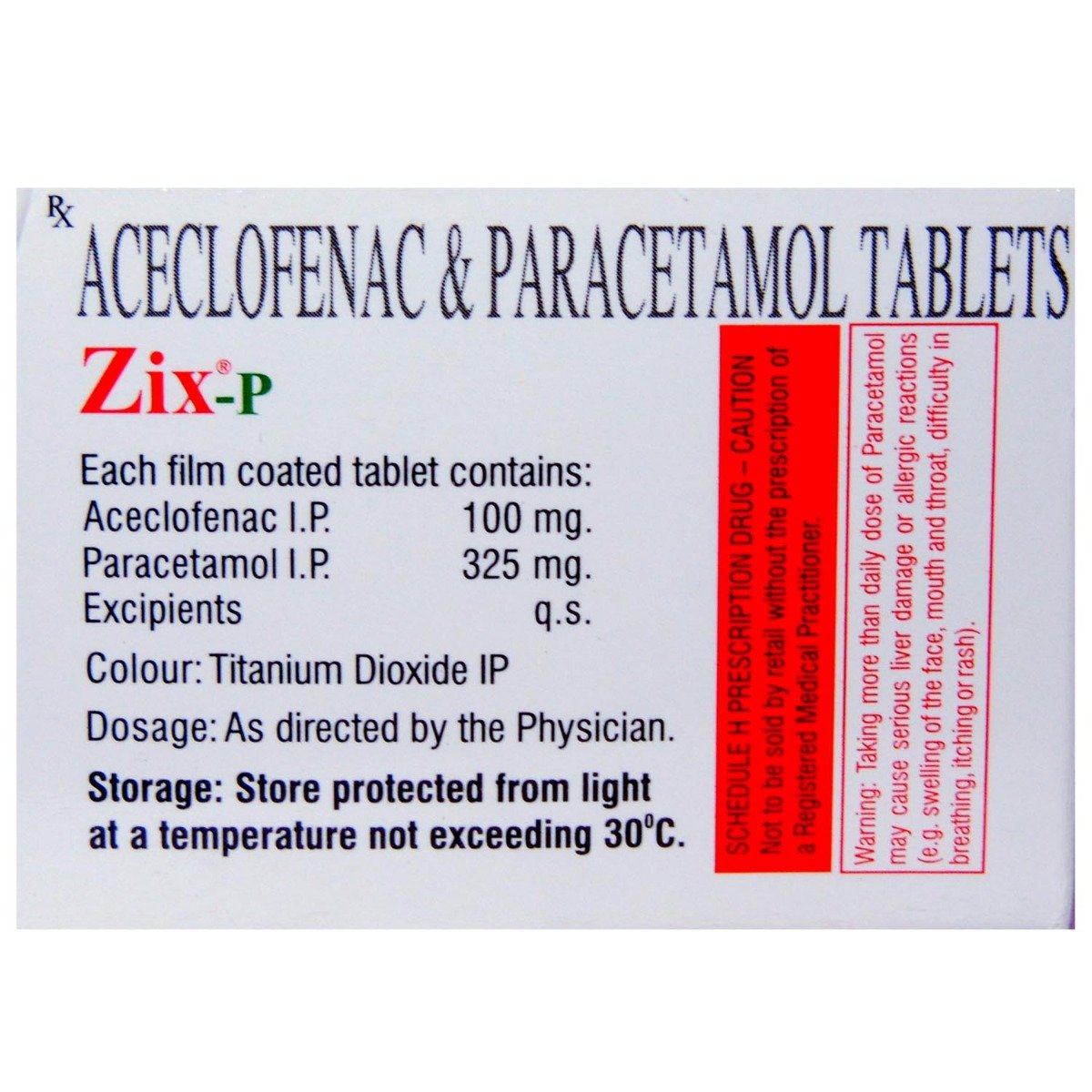Zix P Tablet 10's, Pack of 10 TABLETS Zix P Tablet 10's, Pack of 10 TABLETS