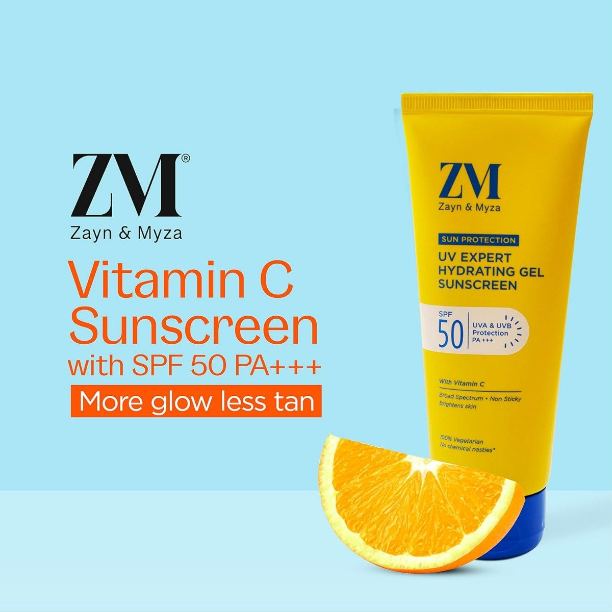 ZM UV Expert Hydrating Gel Sunscreen SPF 50 PA+++ with Vitamin C, 100 gm, Pack of 1 ZM UV Expert Hydrating Gel Sunscreen SPF 50 PA+++ with Vitamin C, 100 gm, Pack of 1