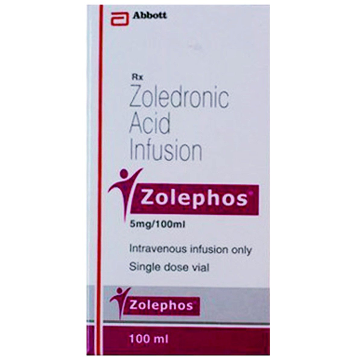 Zolephos 5 mg Infusion 100 ml, Pack of 1 Infusion Zolephos 5 mg Infusion 100 ml, Pack of 1 Infusion