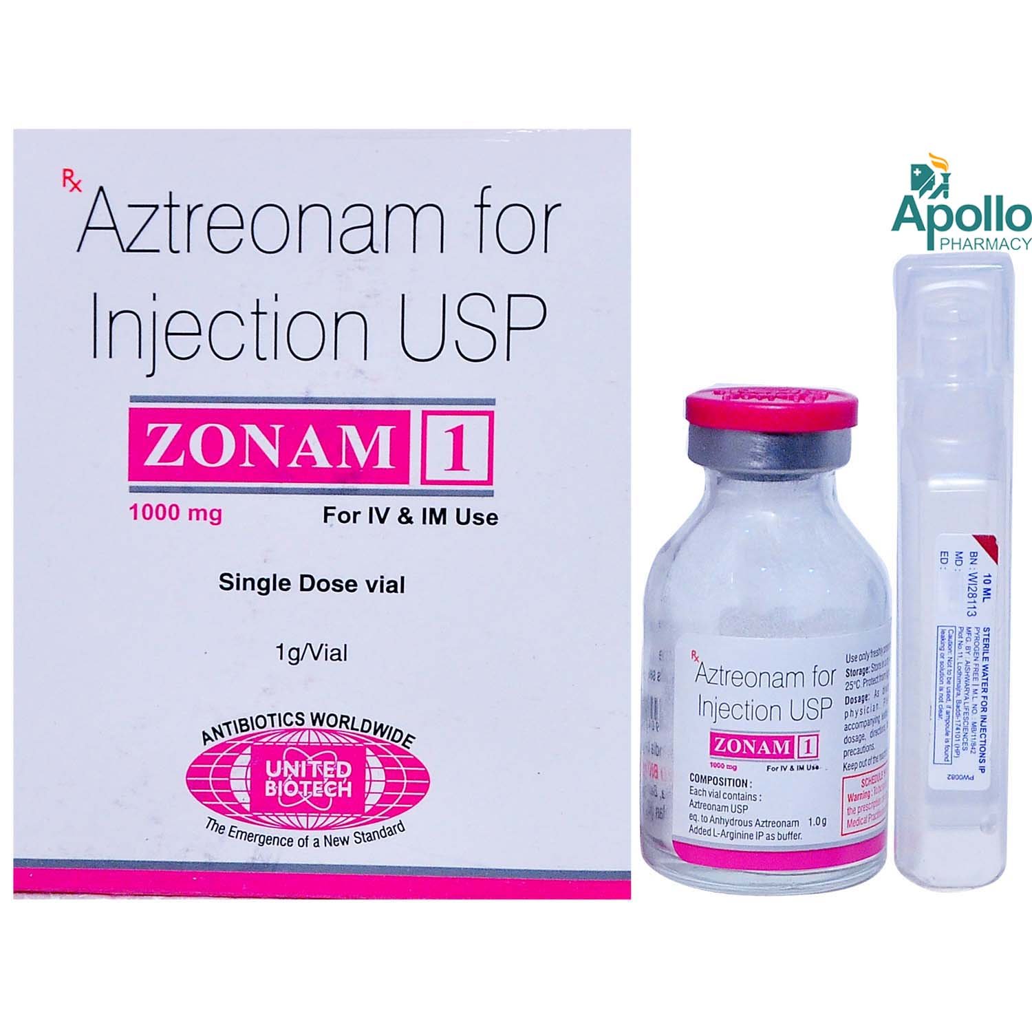 ZONAM INJECTION 1GM, Pack of 1 INJECTION ZONAM INJECTION 1GM, Pack of 1 INJECTION