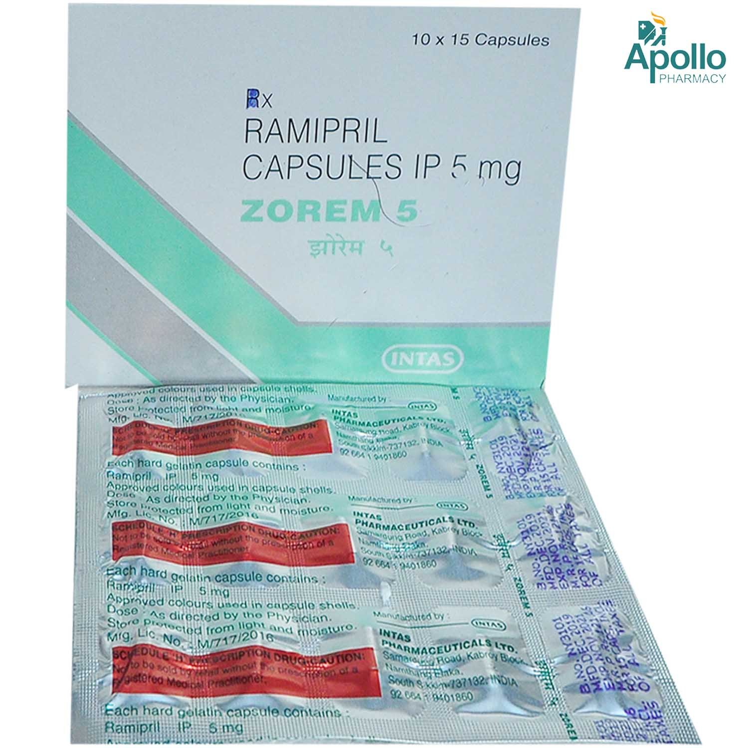 Zorem 5 Capsule 15's, Pack of 15 CAPSULES Zorem 5 Capsule 15's, Pack of 15 CAPSULES