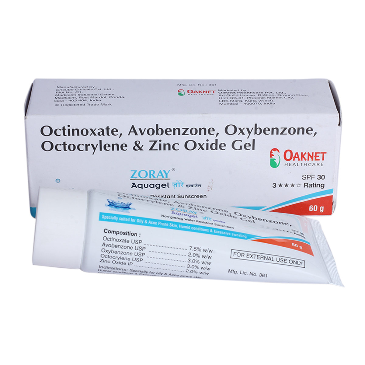 Zoray Aqua Gel 60gm, Pack of 1 Zoray Aqua Gel 60gm, Pack of 1