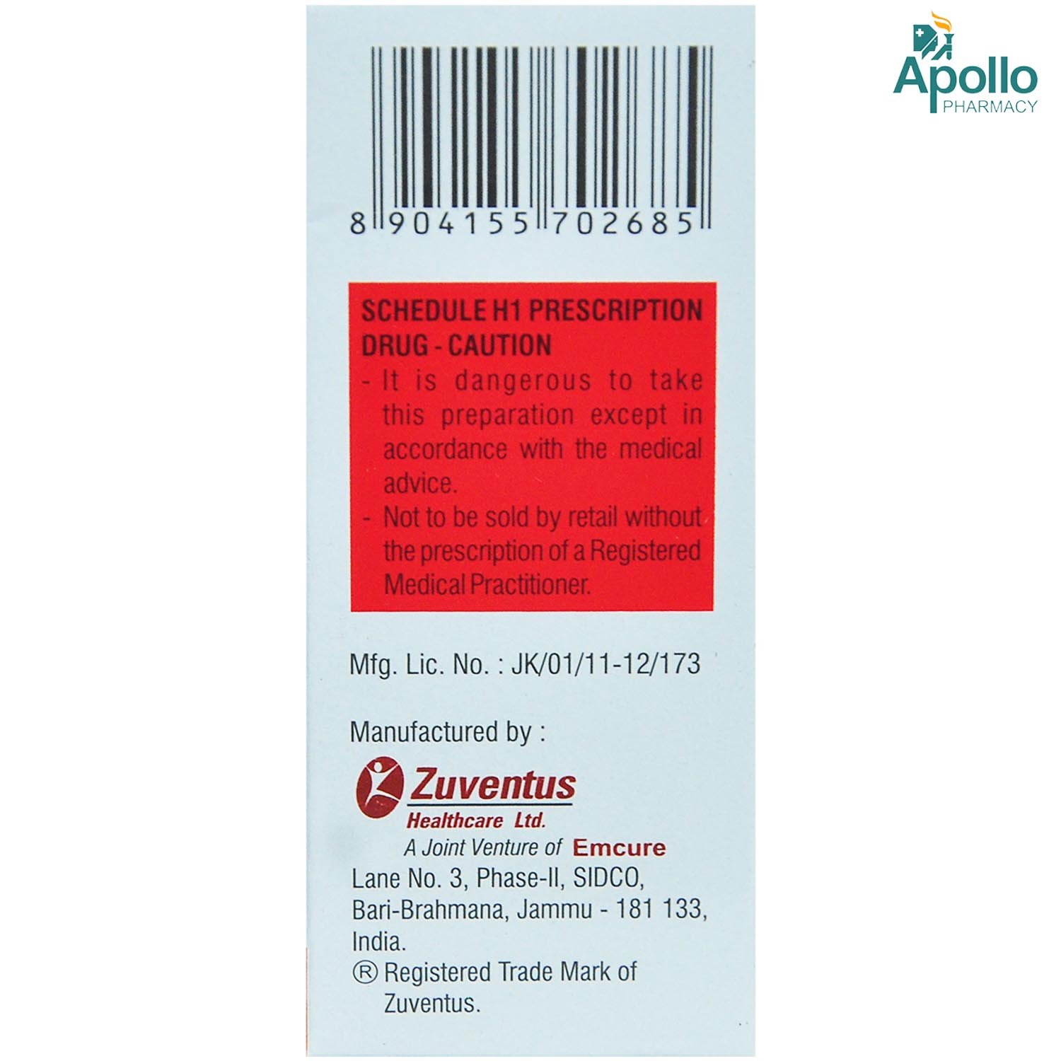 Zostum-1.5 gm Injection 1's, Pack of 1 Injection Zostum-1.5 gm Injection 1's, Pack of 1 Injection