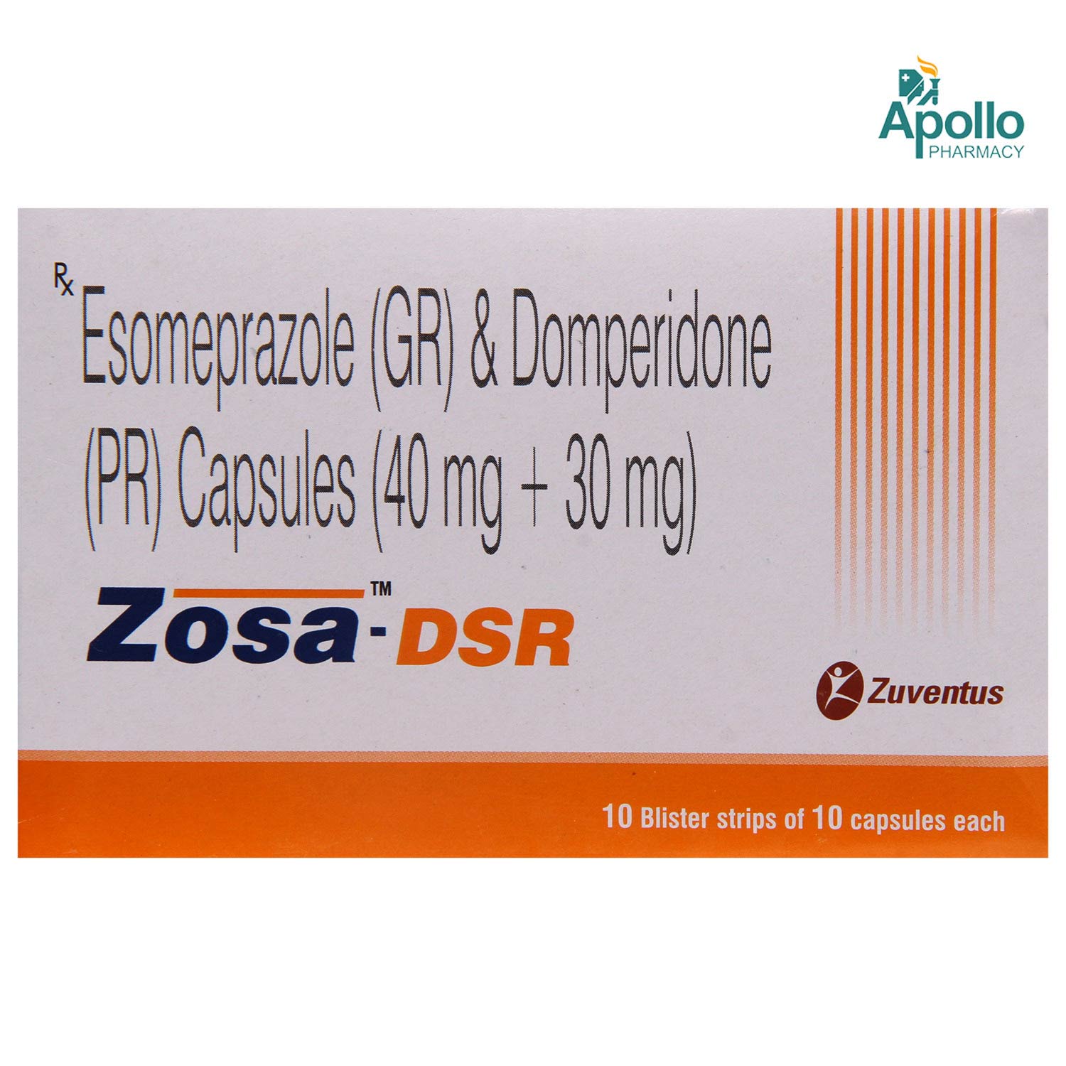 Zosa-DSR 30 mg/ 40 mg Capsule 10's, Pack of 10 CAPSULES Zosa-DSR 30 mg/ 40 mg Capsule 10's, Pack of 10 CAPSULES