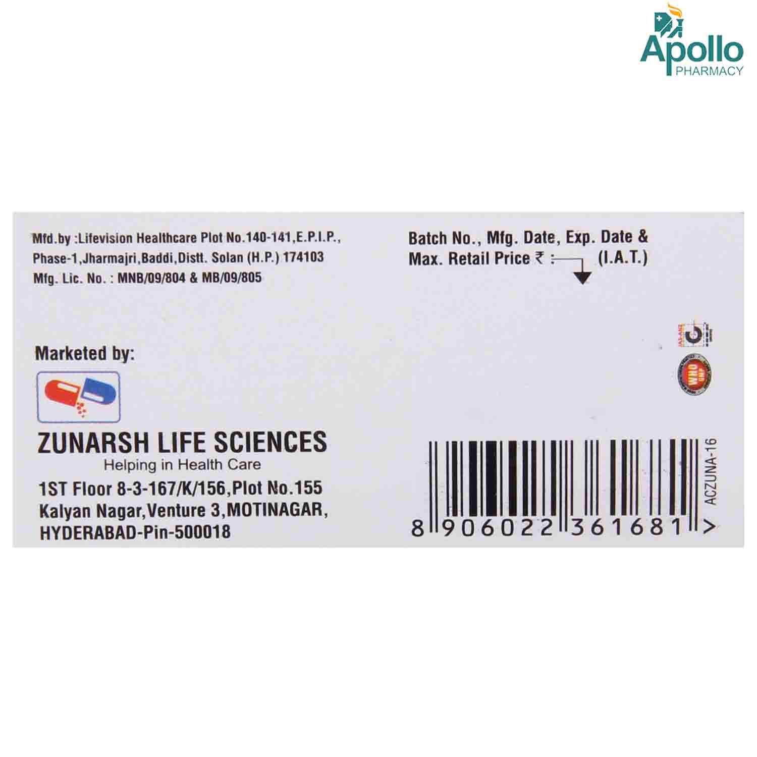 Zunatel-H Tablet 10's, Pack of 10 Zunatel-H Tablet 10's, Pack of 10