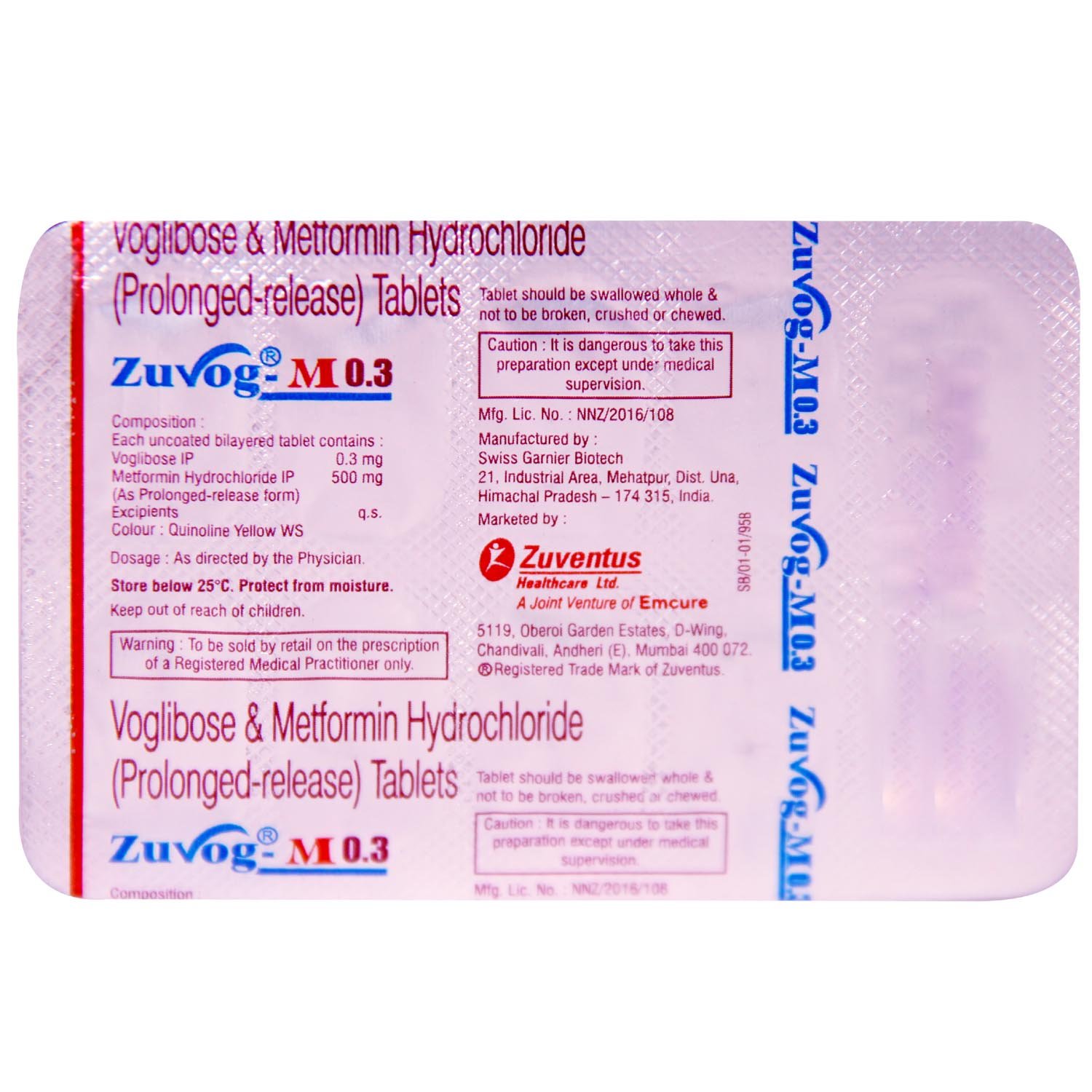 Zuvog-M 0.3 Tablet 10's, Pack of 10 Zuvog-M 0.3 Tablet 10's, Pack of 10