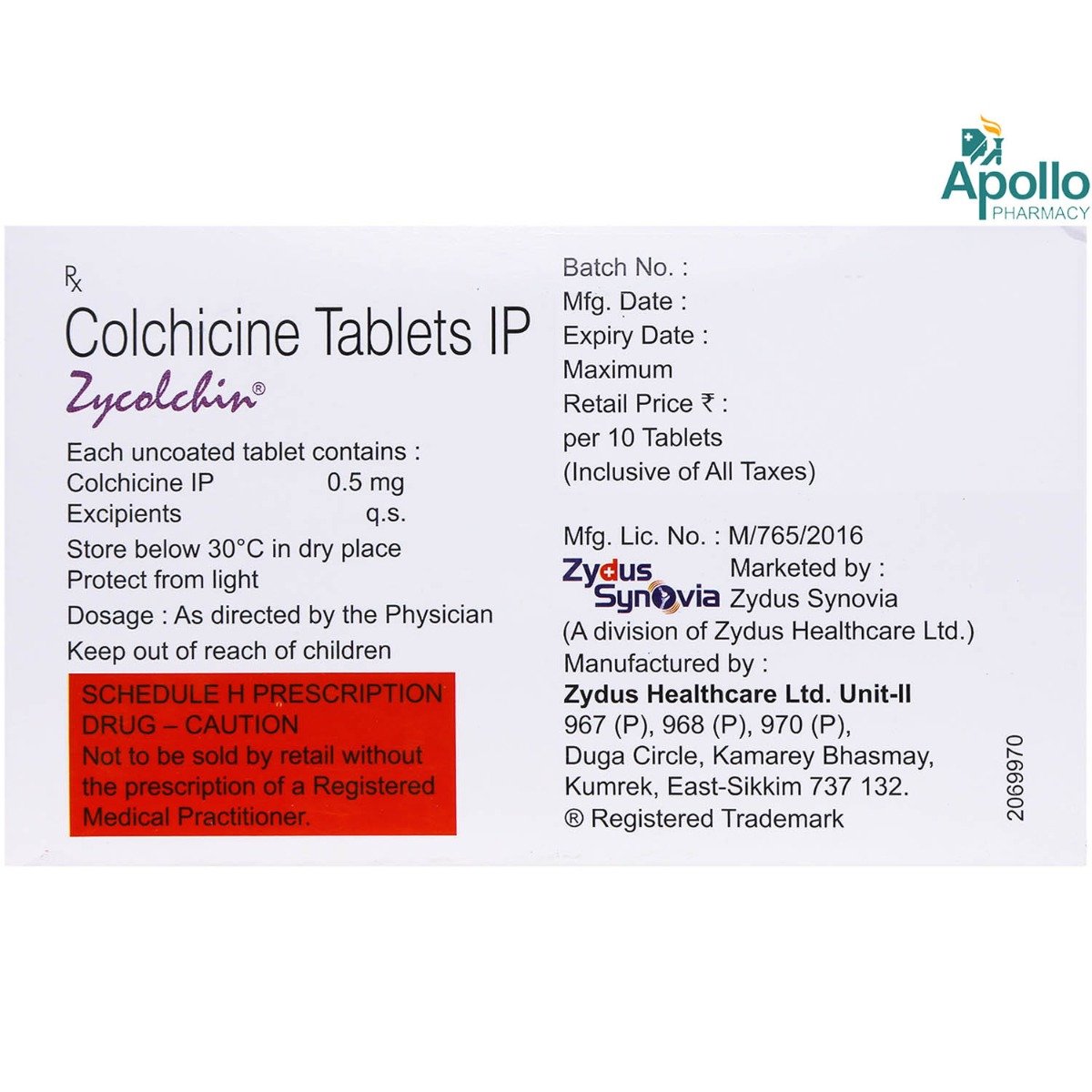 Zycolchin Tablet 10's, Pack of 10 TABLETS Zycolchin Tablet 10's, Pack of 10 TABLETS