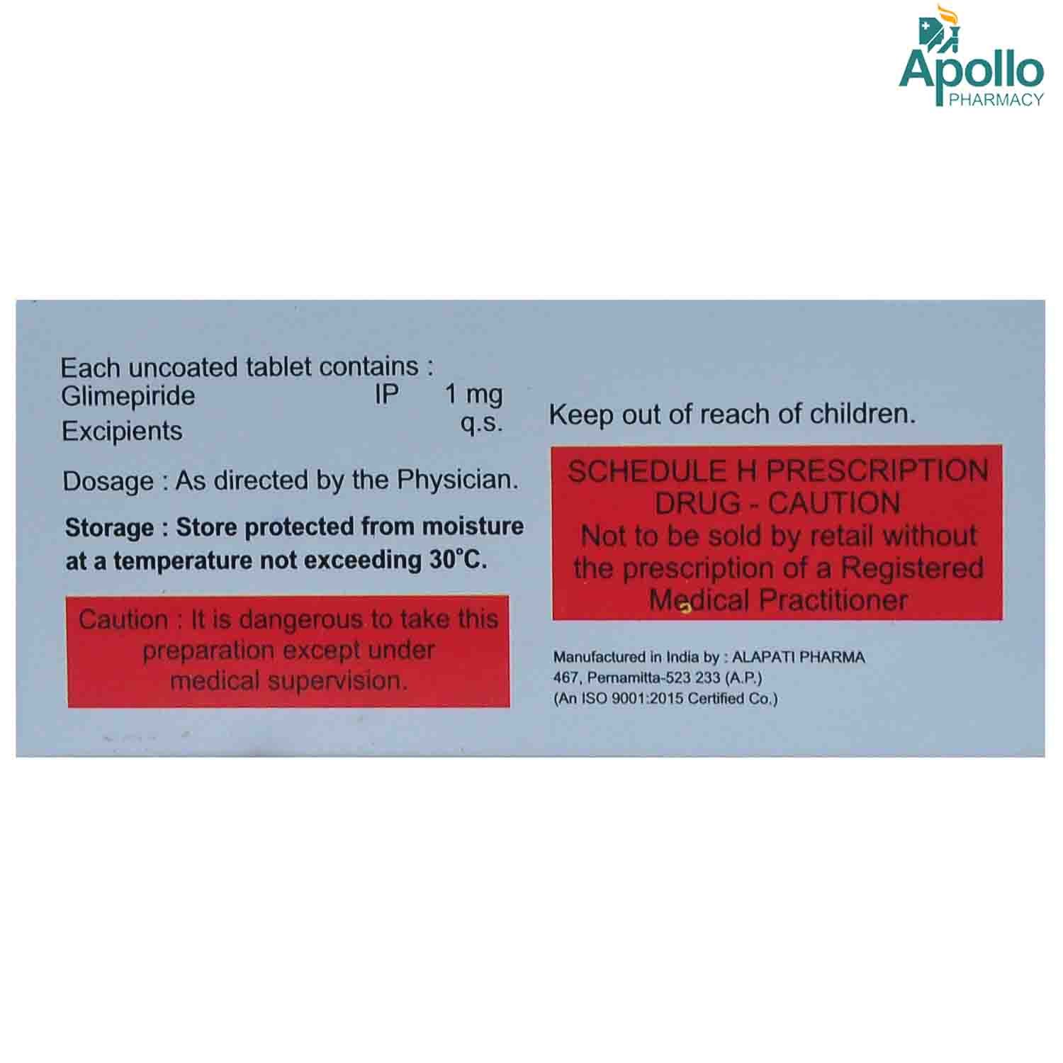 ZYVANA 1MG TABLET 10'S, Pack of 10 TabletS ZYVANA 1MG TABLET 10'S, Pack of 10 TabletS