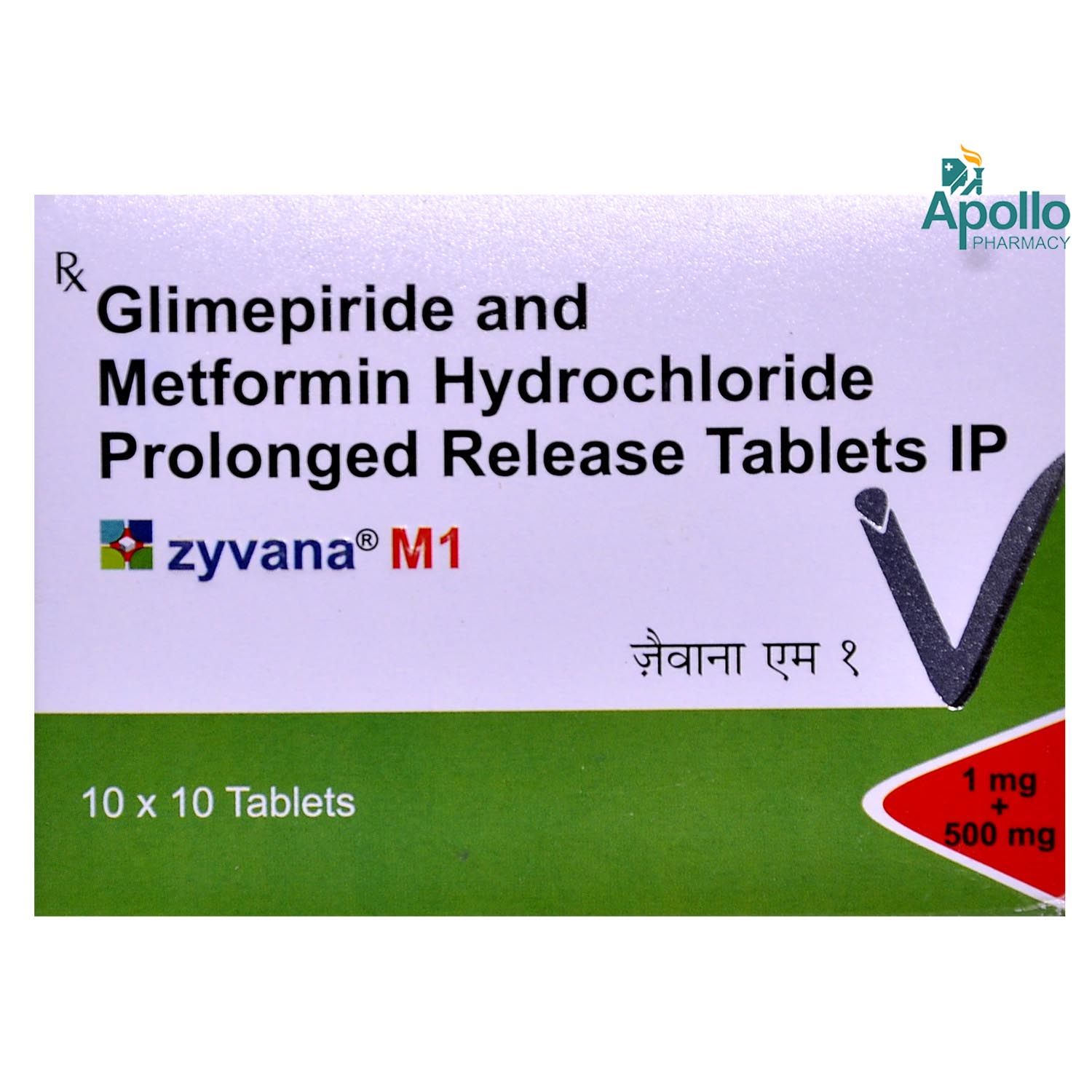 Buy ZYVANA M 1MG TABLET 10'S Online